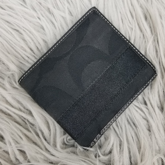Coach Other - Coach Factory Black Monogram Billfold Wallet